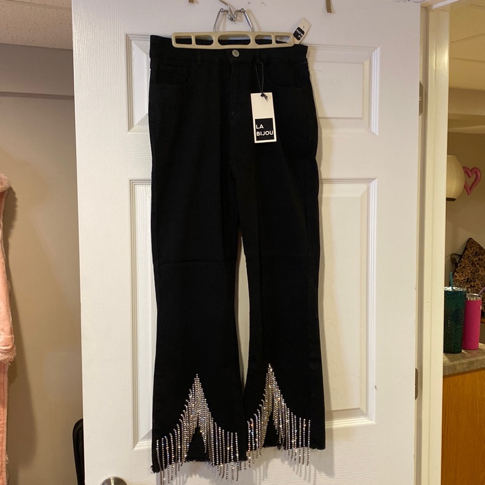 La Bijou Flair Jeans w/ rhinestone details